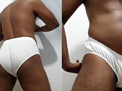 Indian Gay Daddy Cumshot & Hot Underwear 