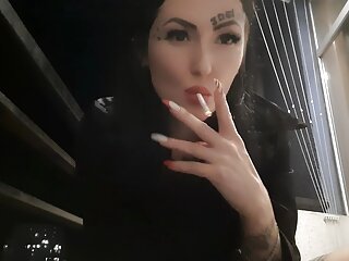 Smoking Fetish From The Charming Dominatrix Nika. You Will Swallow Her Cigarette Smoke And Ashes
