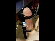 Hard Cumshot To Vibator Strapped To My Cock