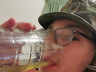 drinking another glass of piss