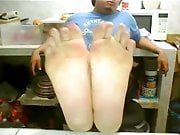 Straight guys feet on webcam #449