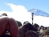 Horny, Blonde Slut at Volcano Teide in Tenerife!