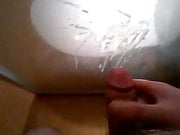 Huge cumshot load in shower - 8 straight cumshots!