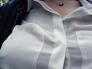 White, Swaying Tits, Tit Nipples, White Blouse