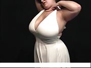 HUGE TIT BBW White Dress
