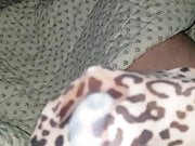 Cum in leopard thong 
