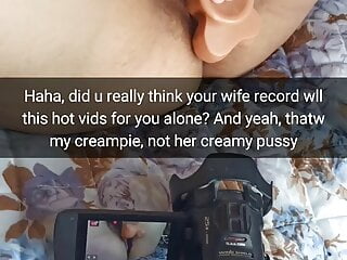 Your Creampied Wife Recording A Vid For You...