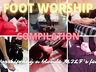 Foot Worship Compilation 4 Worshipping A Blonde Milfs Feet...