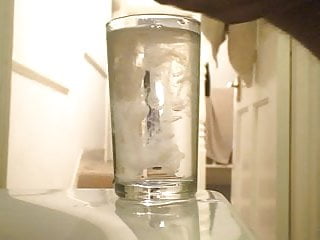 Quick Cum A In Glass Of Water!