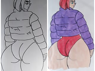 Drawing, Fat Redd, Character, Cartoon