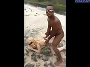 LIKE A BOSS - Brunette and Albino Blonde Fucked Beach