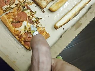 Cumming On Pizza...