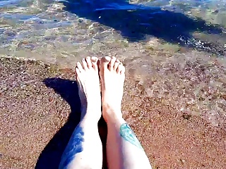 Dominatrix Nika Enjoys The Salty Sea On Her Feet