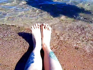 Dominatrix Nika Enjoys The Salty Sea On Her Feet...