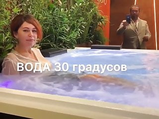 Russian Babe Gets Soaked In Clothes In Public Hot Tub