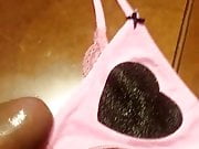 Cum in pink small thongs