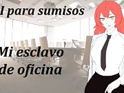 Spanish JOI para sumisos. Mis esclavo de oficina. (Ballbusting, spank, azotes).