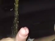 Girl pisses on her Boys dick in the Car