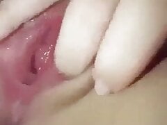 fingers in pussy the naughty girl rubs her pussy