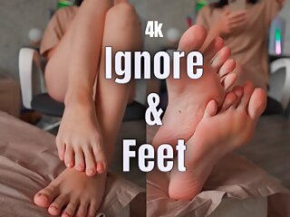 Feet fetish and ignore 4k closeup