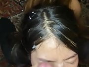 Latina Maid taking a facial in Hotel room on my Break!
