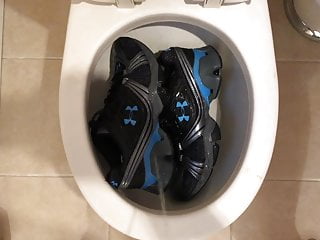 Pissing Under Armour Sneakers...