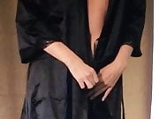 nude dance in black robe