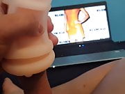 Lauren Cohan Jerk off Challenge with fleshlight cumshot