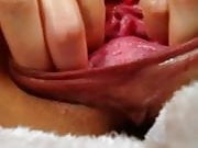 Cute Japanese Girlfriend inserts a huge plug and births it